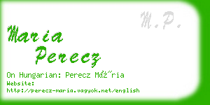 maria perecz business card